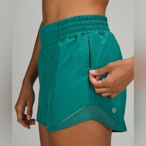 Lululemon Hotty Hot Shorts Teal Lagoon Low Rise 4” Tall